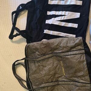 Victoria's Secret Glitter Tote and Black Tote